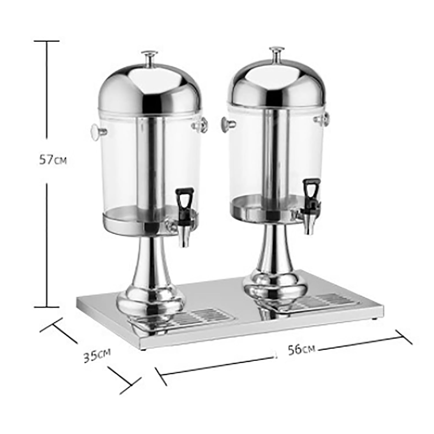 Dispensador de bebidas de limonada, 8 l/16 litros, con núcleo de hielo y bandejas de goteo, ideal para restaurantes, hogares, hoteles, fiestas, duradera y fácil de limpiar