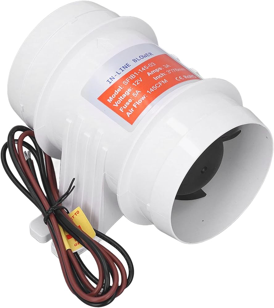6 Inline Duct Fan Shop Generic 3" InLine Marine Bilge Air Blower 12V 145 CFM Quiet Boat Online | Ghana Bathroom Fan Motor