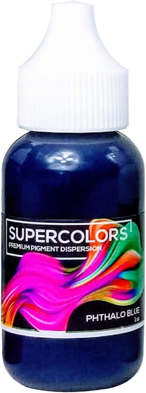Epoxy Resin Color Pigment, PHTHALO Blue Super Colors Pigment, Professional Highly Concentrated Pure Epoxy Pigment, Use with Mica Powder for Epoxy, Resin Dye, Epoxy Dye, 1 oz Total