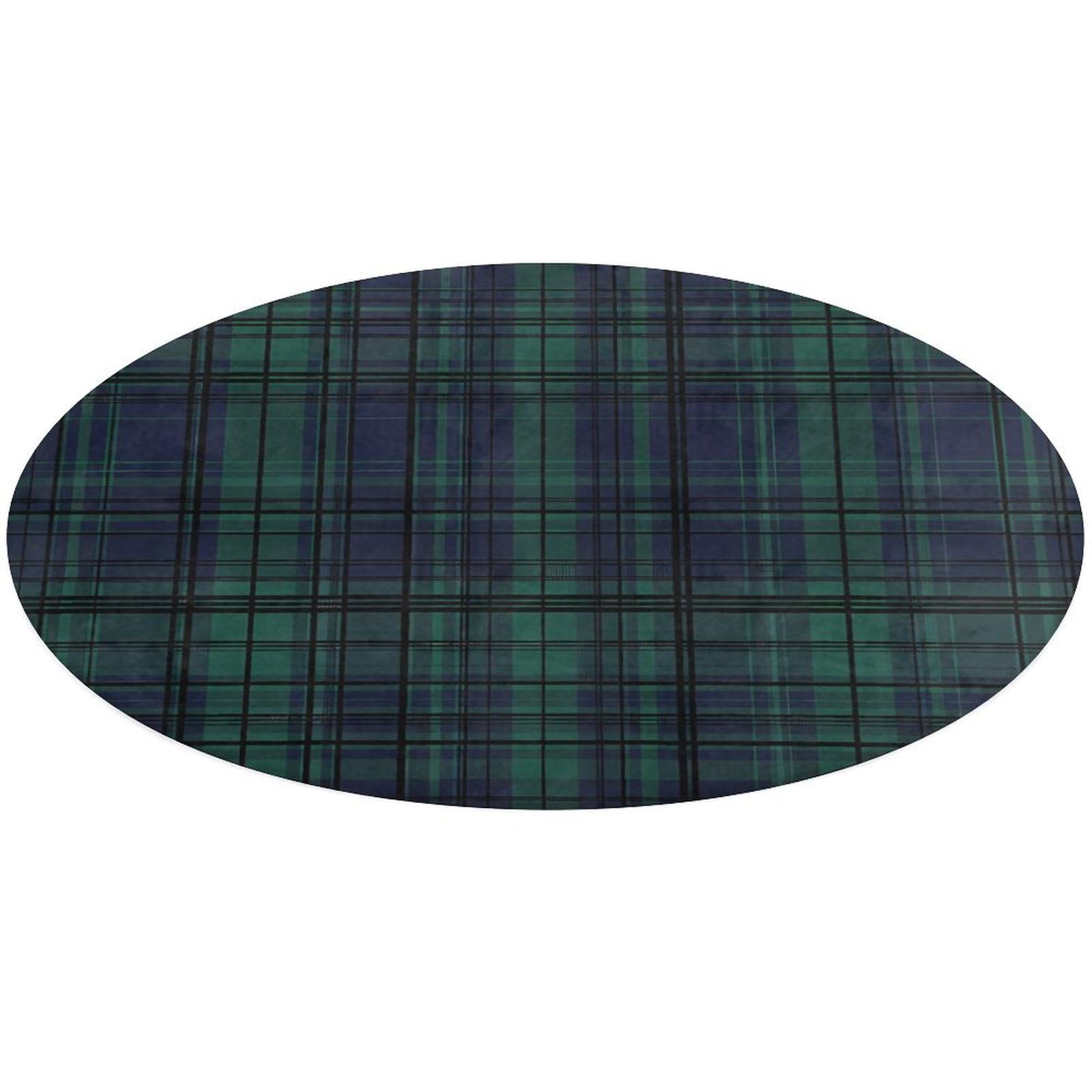 Scottish Tartan Plaid Round Area Rug Non Slip Rugs Carpets Floor Mat for Kitchen Home Decor 60 * 60cm