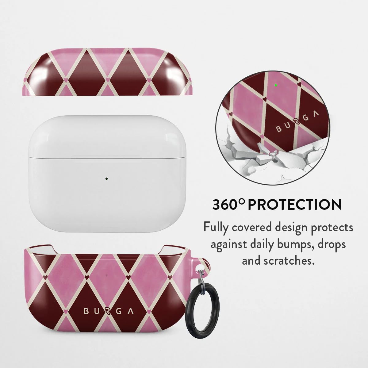 BURGA Apple Airpods PRO ile Uyumlu Kılıf, Heartless