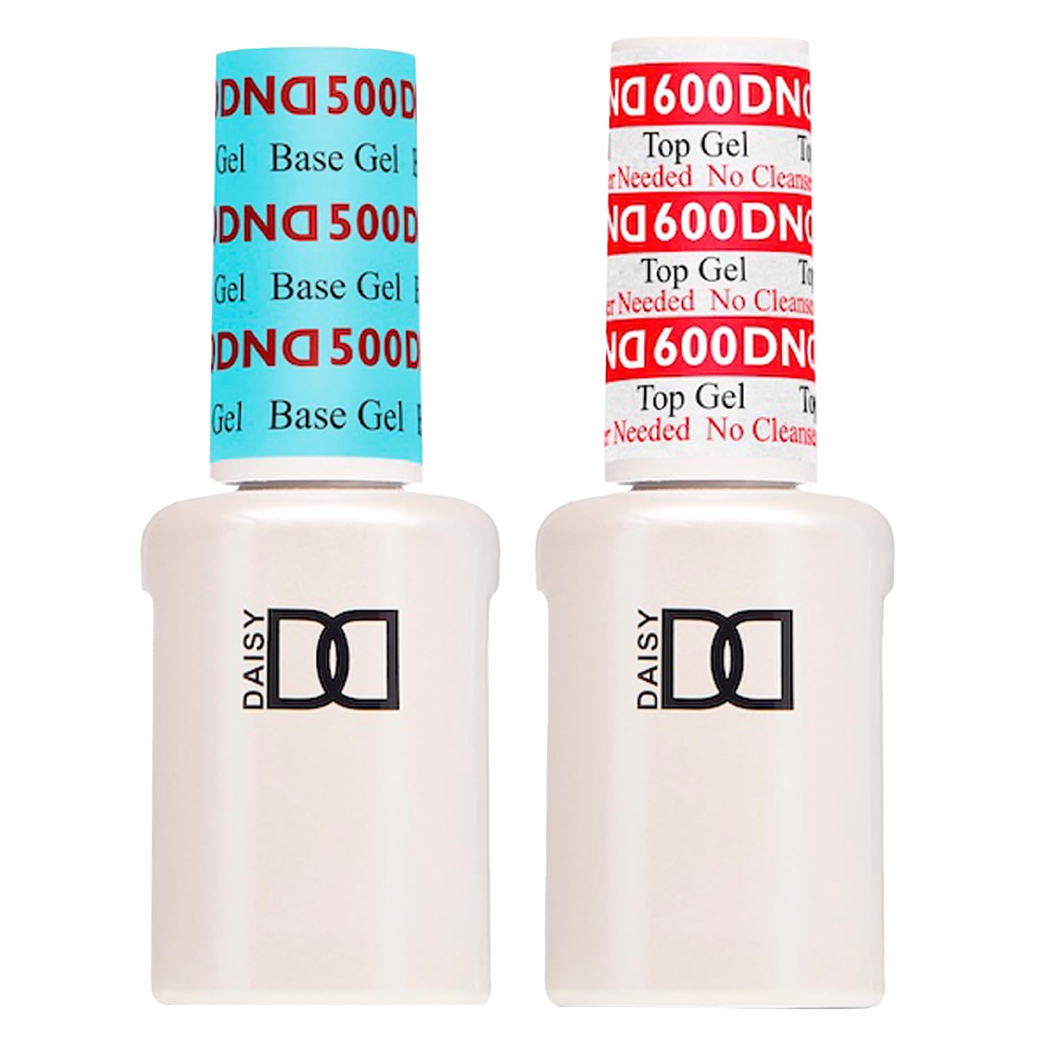 DND Base Gel and Top Gel Polish Set, UV/LED GelBase Polish and No Cleanse Top Coat, Professional Gel Polish Duo, 0.5 Fl Oz Each