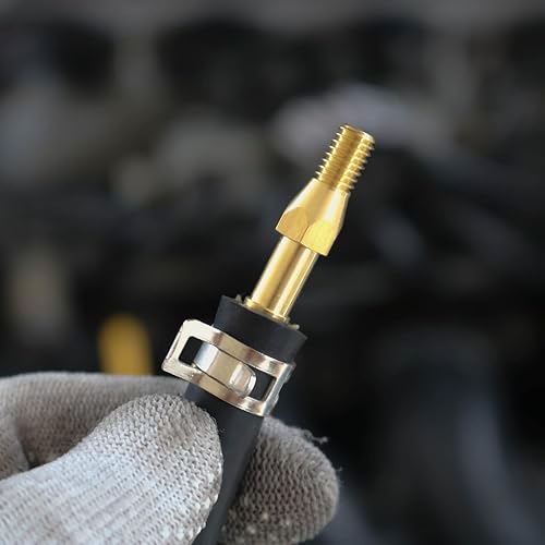 Miniatura 6 de uxcell Abrazadera de tubo de manguera de vacío de combustible de acción de 0.197 in, abrazadera de clip de aire de baja presión, niquelado