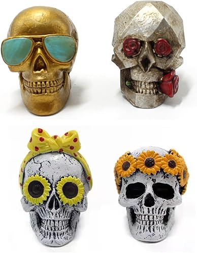 Miniatura 6 de Molde de vela de silicona de cabeza de calavera 3D de tamaño pequeño para Halloween, Fondant, herramientas de decoración de tartas de chocolate,