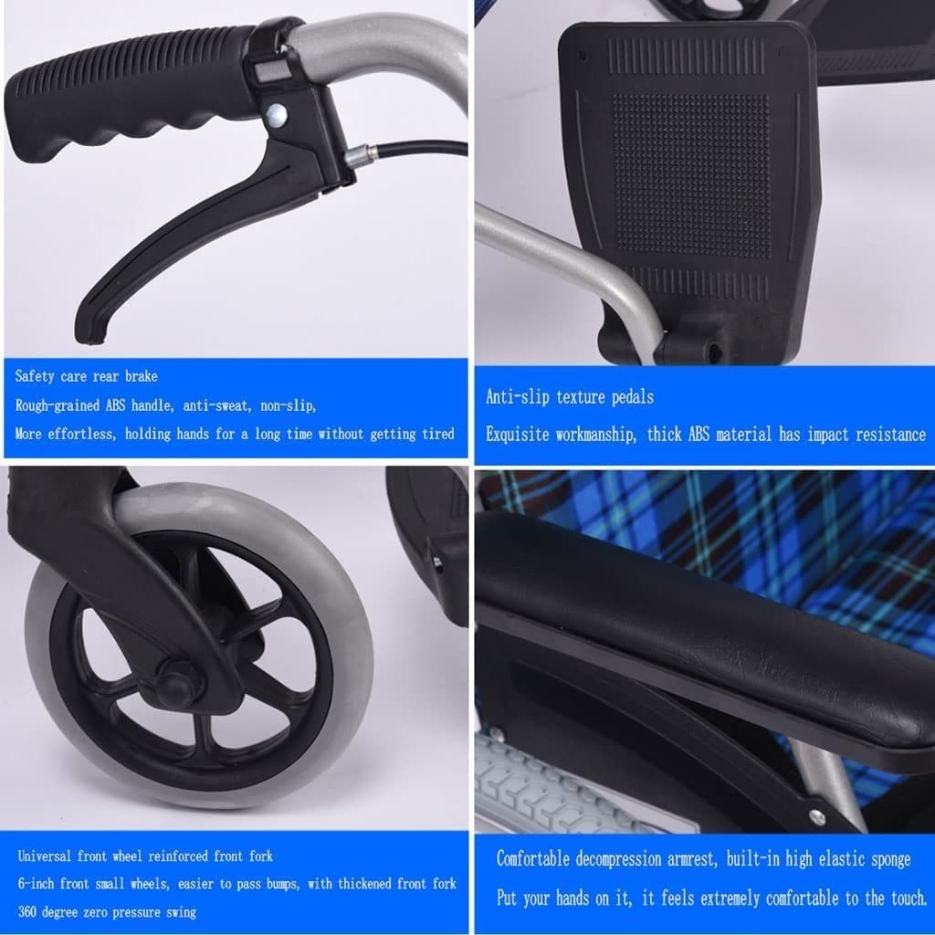 Carrello da Viaggio Portatile for Sedia a rotelle for la Mobilità all'aperto Manuale in Alluminio