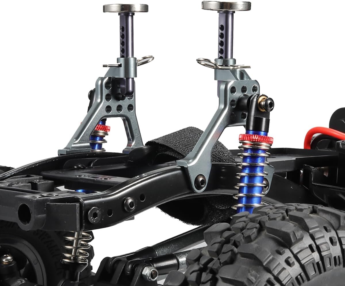 SCX10 II Shock Mounts,4PCS Shock Tower Adjustable Mount for 1/10 RC Car Crawler Axial SCX10 II 90046 90047 AUSTARHOBBY Chassis Suspension DIY(Black)