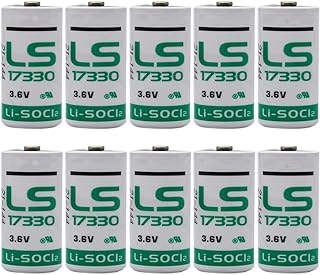 10-Pieces High Capacity LS17330 Size 2/3A 3.6V 2100mAh Primary Lithium Thionyl Chloride (Li-SOCl2) Battery