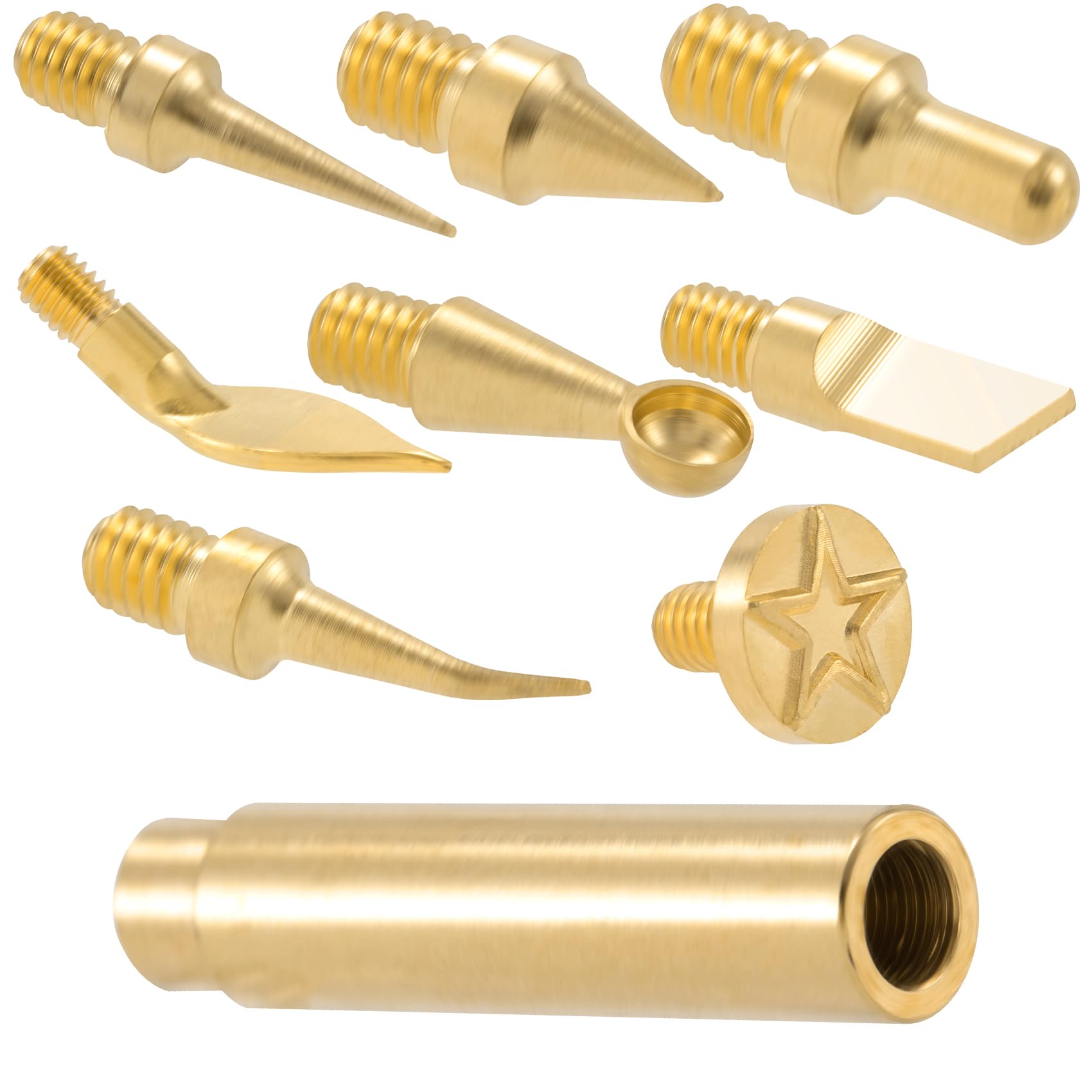 VARMDUKKE 3D Printer Smoothing Tool Kit Tool, 8PCS 3D Printer Soldering Iron Tips, Soldering Welding Iron for 3D Printing, 3D Printing Accessories