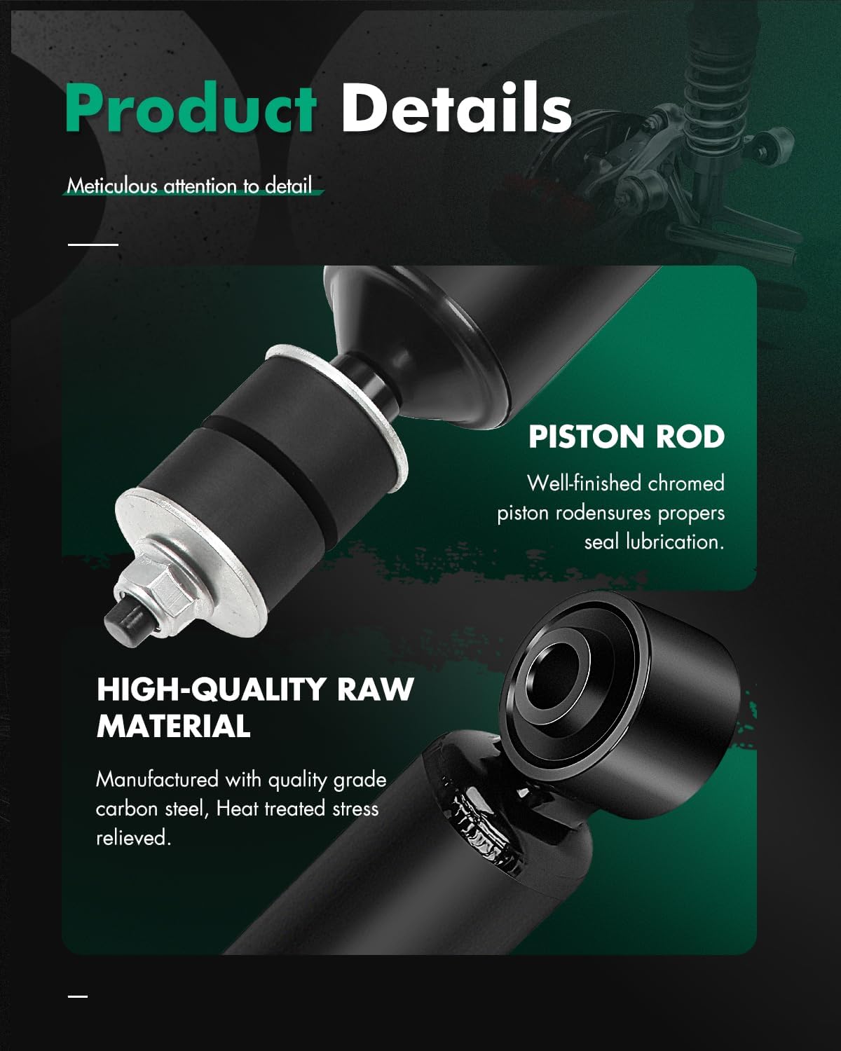Shocks,SCITOO Front Rear Gas Struts Shock Absorbers Fit for 2001-2006 for Chevy Silverado 1500 HD/for GMC Sierra 1500 HD, 2001-2010 for Chevy Silverado 2500 HD/for GMC Sierra 2500 HD 37181 Set of 4