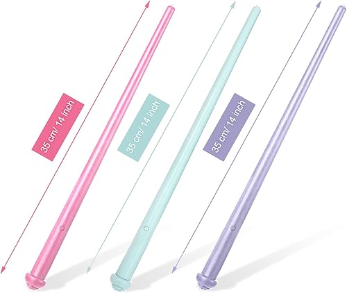 Miniatura 2 de 3 piezas de varita iluminada mágica de luz y sonido, varita de princesa iluminadora, juguetes de hada, accesorio de disfraz para fiesta de Navidad,