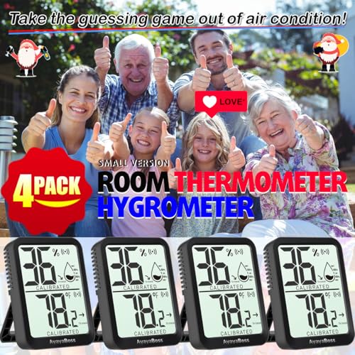 Ayayaboss HUMIDITY MONITOR 4 Pack Humidity Gauge, Room Thermometer thumb #6