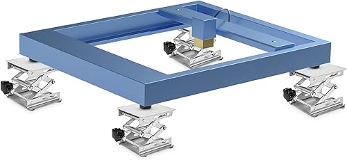 Miniatura 2 de Paquete de 4 conectores de laboratorio para grabador láser, elevador de tijera de acero inoxidable de 4 x 4 pulgadas, gato de mesa con altura