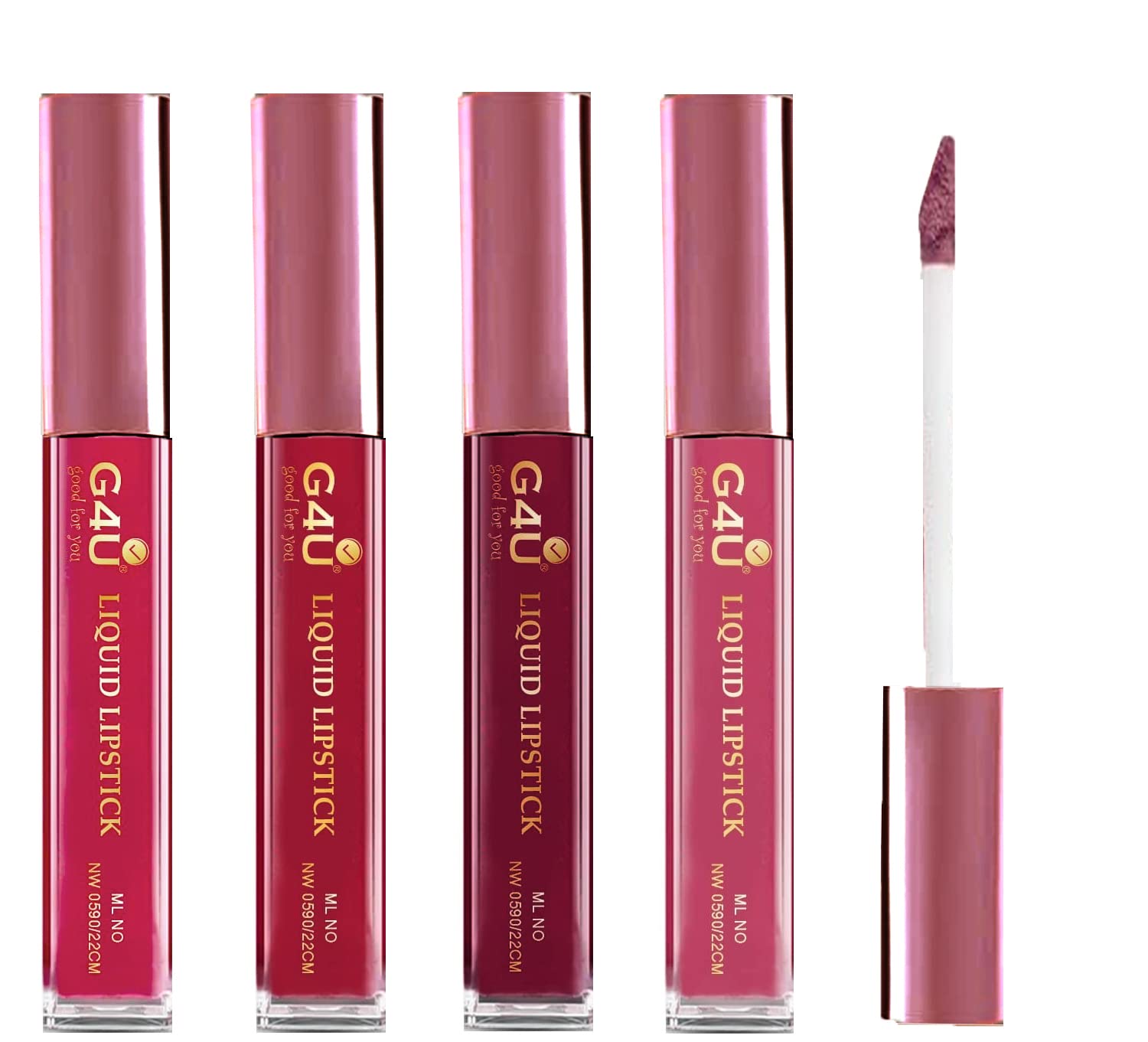 G4U Non Transfer lipsticks | Matt Red Edition Lip Shades | Waterproof Long Lasting Lip Colors (4 Pcs Set)101 102 103 104-image-30