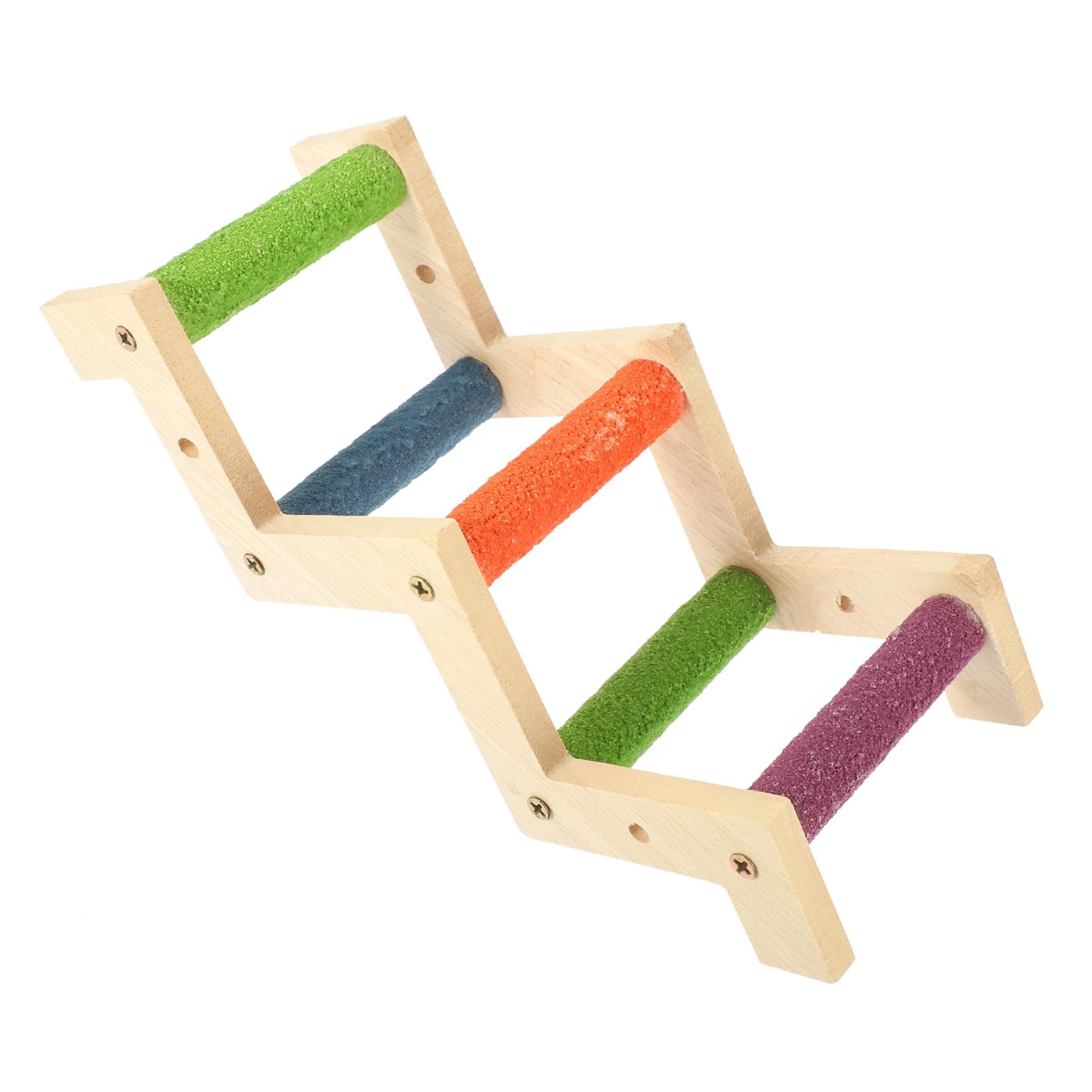 ORFOFE Parrot Ladder Bridge Toy Wooden Bird Climbing Ladder for Indoor Play Health Improvement