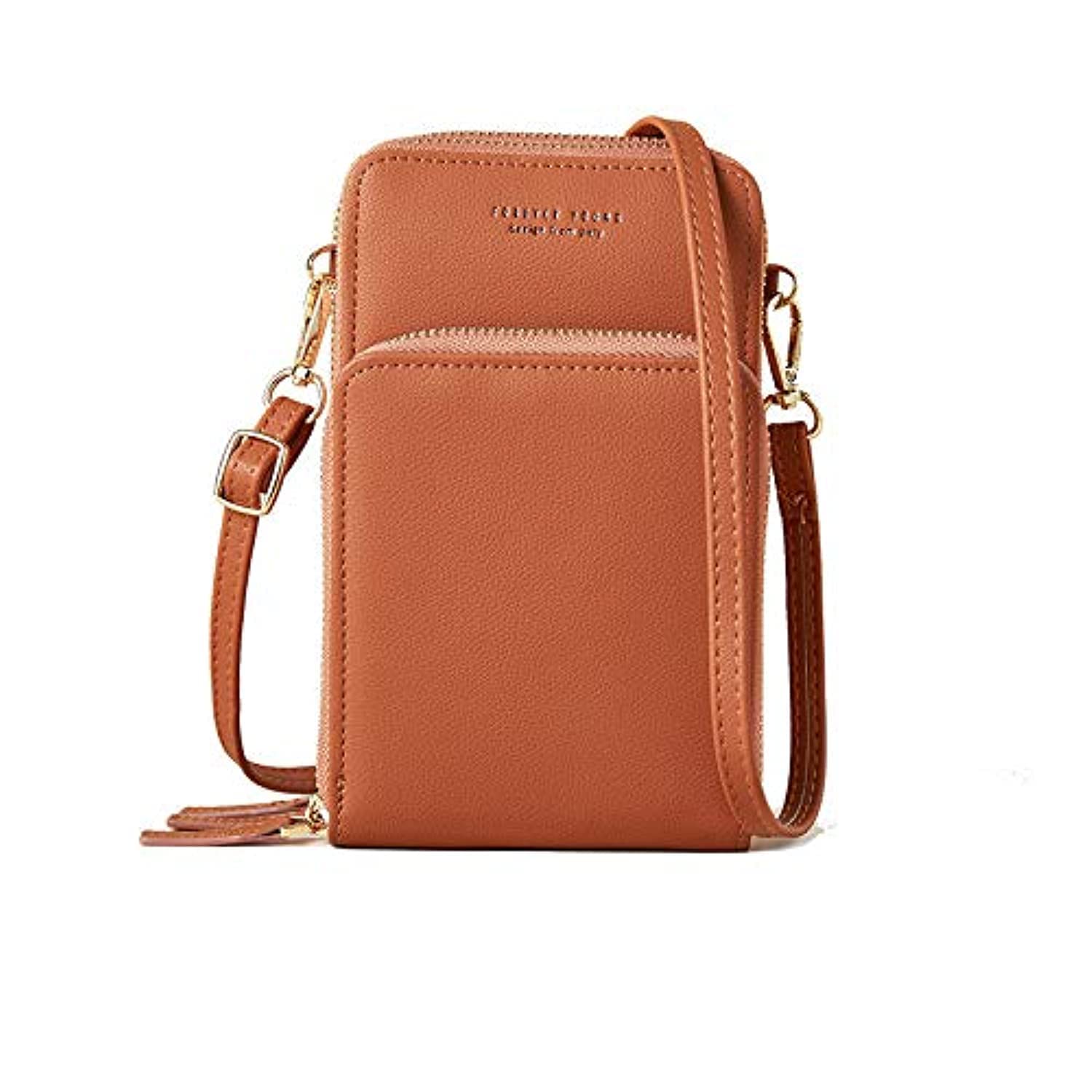 Leather LandForever young – Three Zipper crossbody Sling bags- Brown