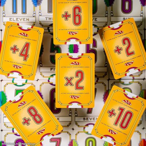 USAopoly The OP Flip 7 Kartenspiel auf Englisch für die ganze Familie | Wettbewerbs-Partyspiel für 3 oder mehr Spieler | Push-Your-Luck und Strategiespiel, Finalist Spielzeug des Jahres – Bild 8