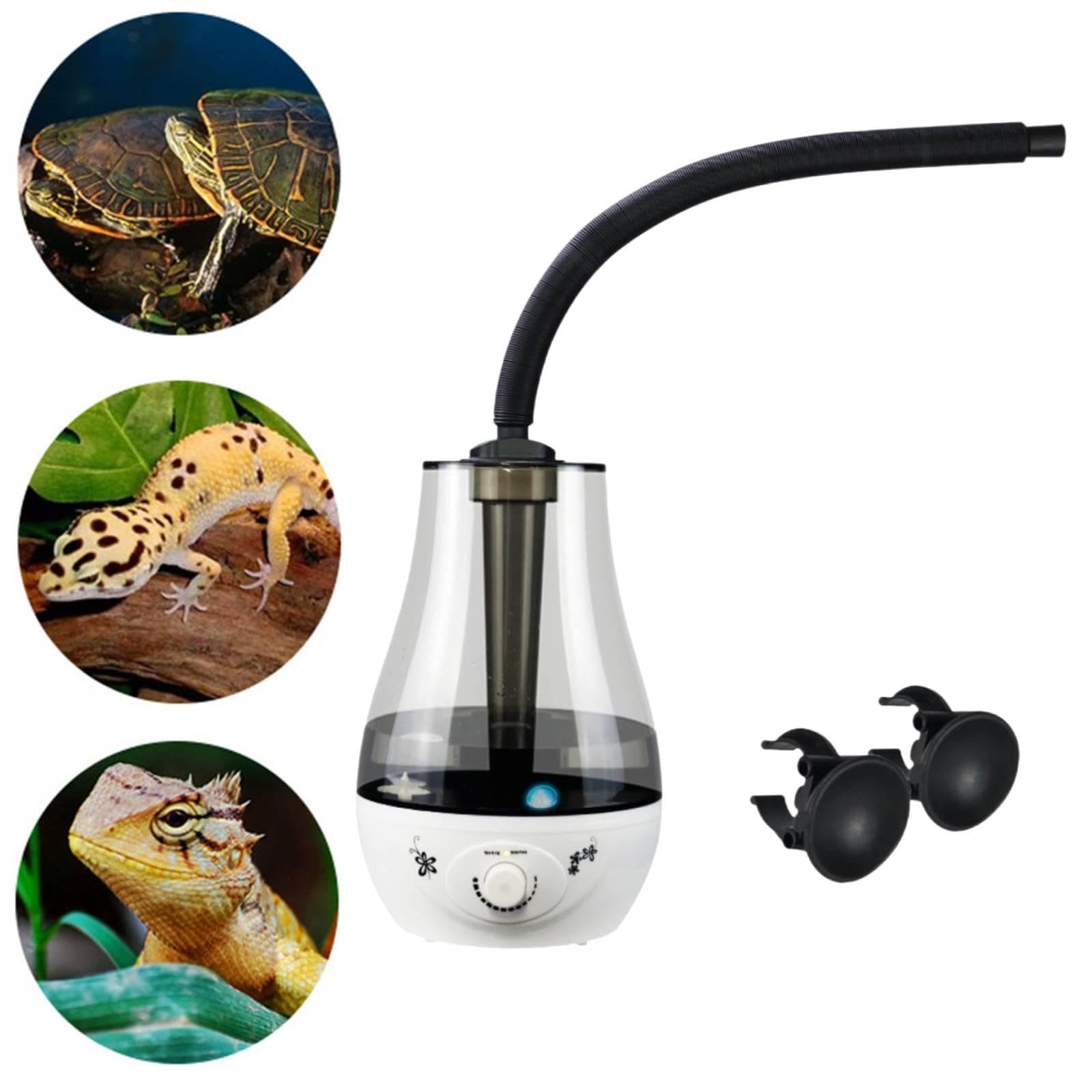 Reptile Luftbefeuchter Nebelsprüher mit Verstellbarem Sprühvolumen Praktischer Bodenbefüllung Und 25cm Auszugsschlauch für Pflanzenpflege Amphibien