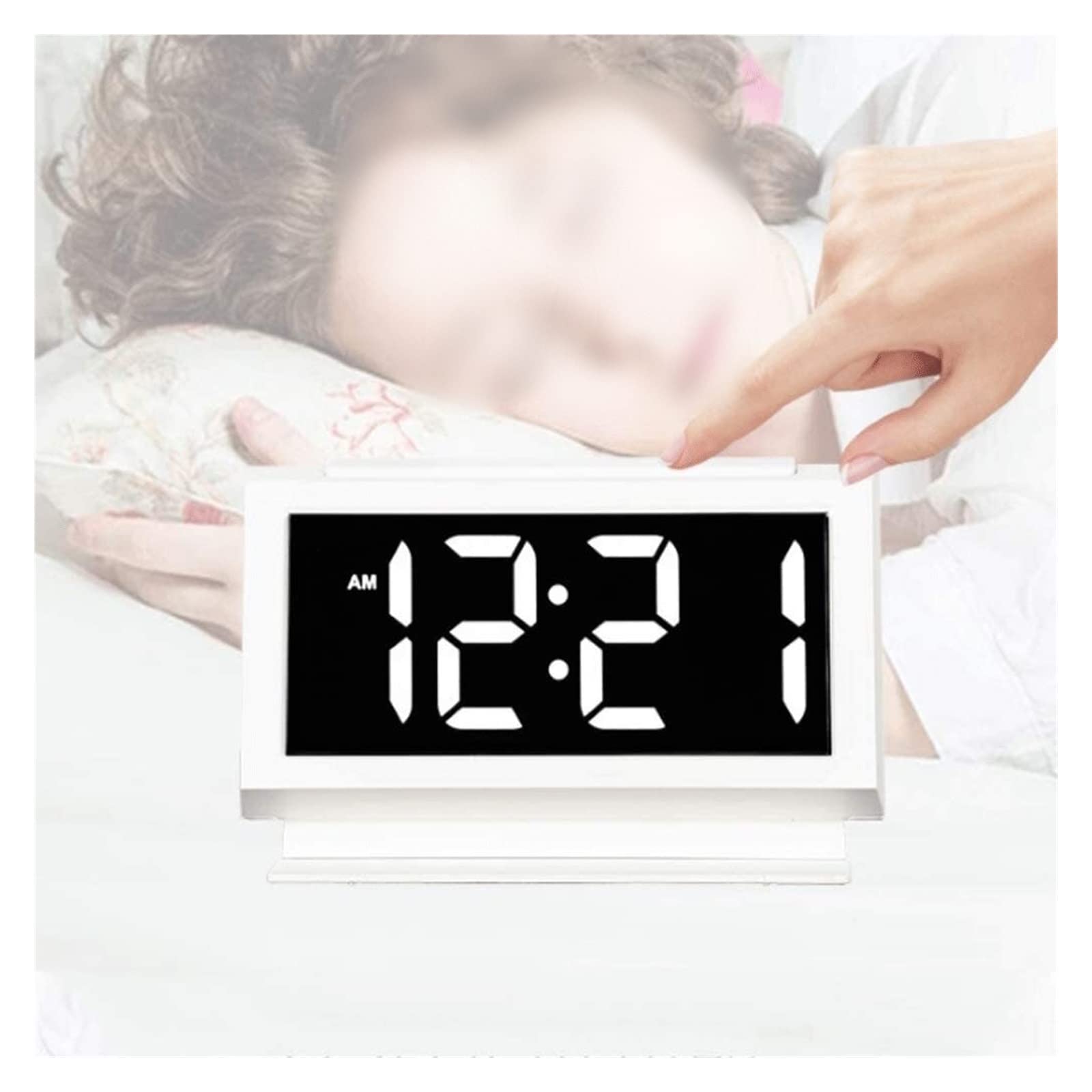 ALturN Budzik, zegary nocne, zegary stołowe, elektroniczny budzik sypialnia lampka nocna budzik sen wyciszenie akcesoria domowe