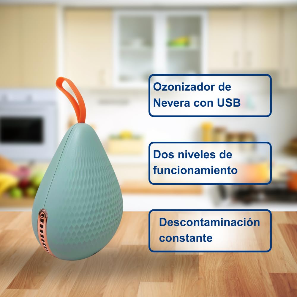 Ozonizador de Nevera con USB - Elimina Malos Olores en Armarios y Zapateros - Generador de Ozono Portátil - Ozono Hogar