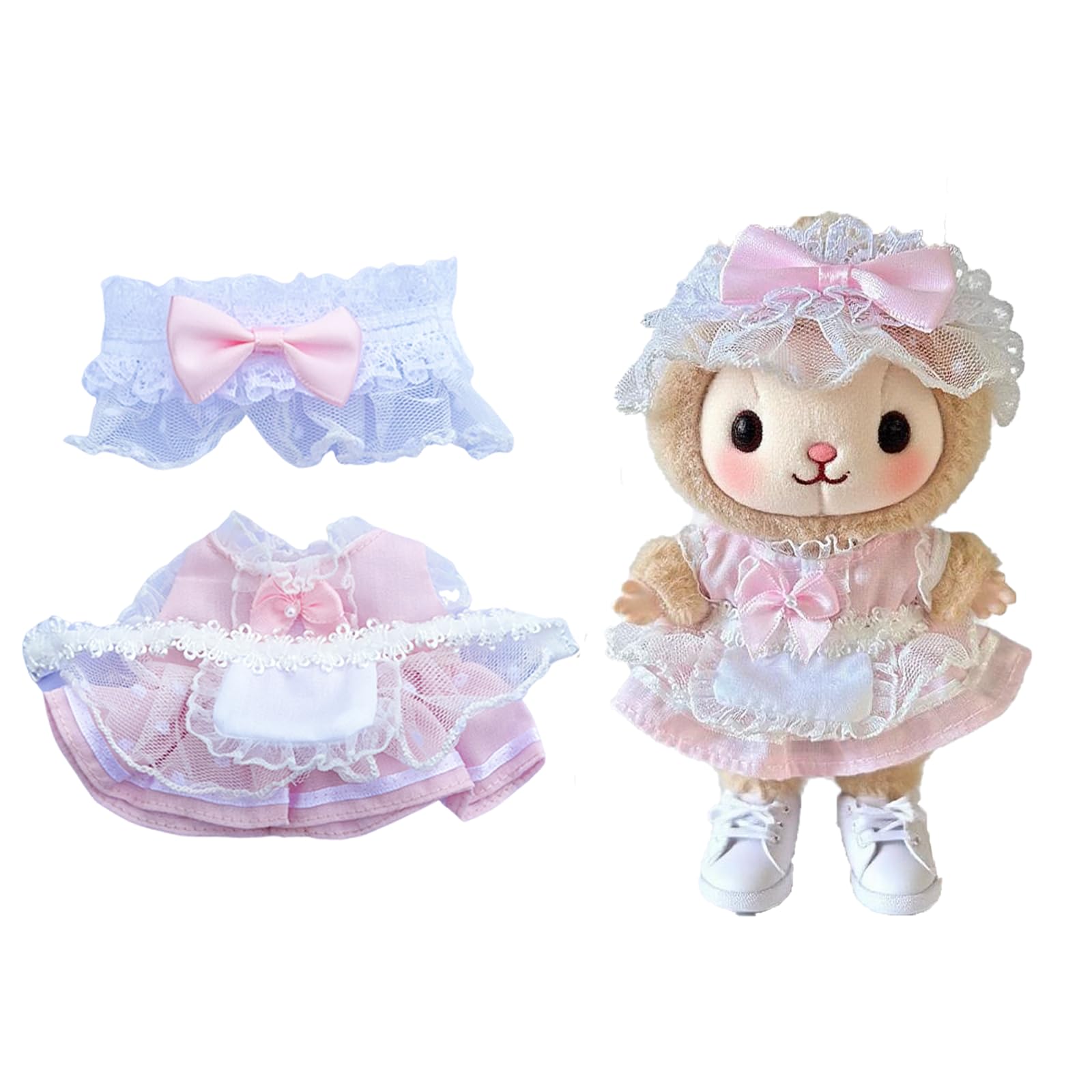 17cm Doll Clothes,Premium Doll Outfit with Accessories Outfit,Doll Princess Skirt,Clothes Outfit for 17cm Dolls,No Doll,Only Clothes (Style H)