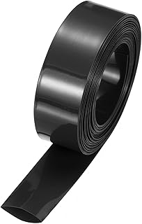 sourcing map Tubo termorretráctil de PVC para batería, 14 mm de diámetro, 23 mm, plano, 10 metros, color negro, buen aislamiento para paquete de baterías