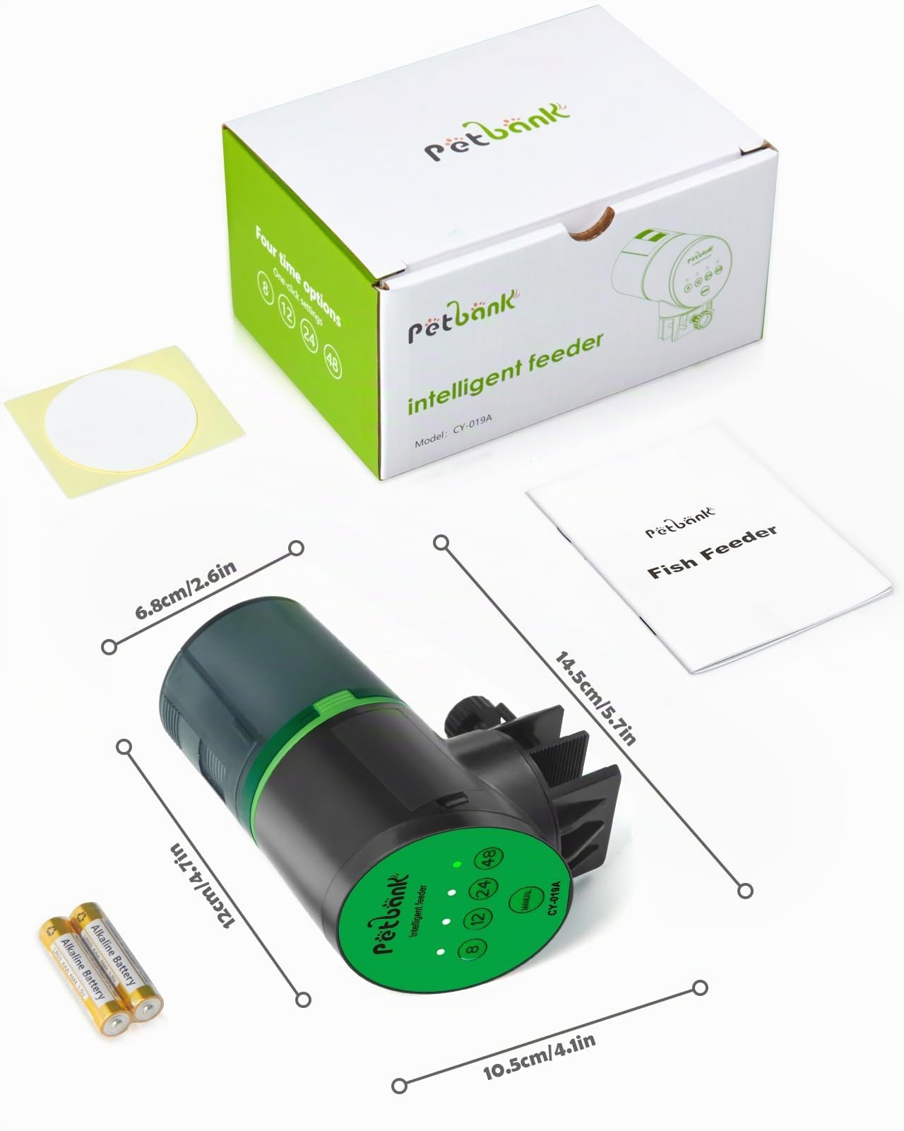 Alimentador Automático de Peces para Acuario, Dispensador de Alimentos Con Temporizador, Funciona Con Pilas, 2 AAA Incluidas
