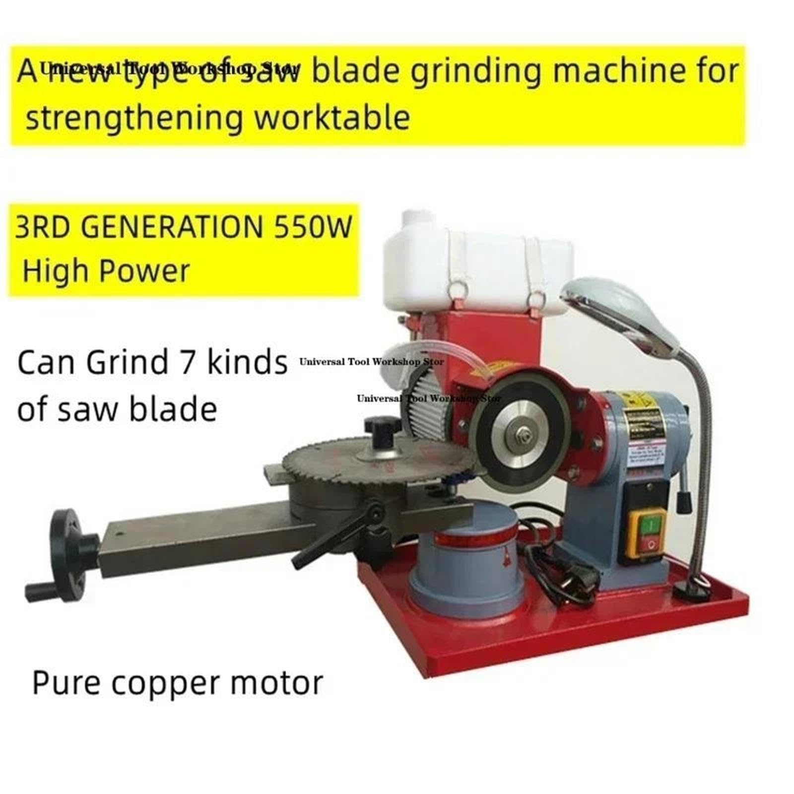 Affilatrice per lame per circolare industriale - Rettificatrice da 2850 giri/min, per per legno/metallo con mola diamantata per la fabbrica(250w dry grind)