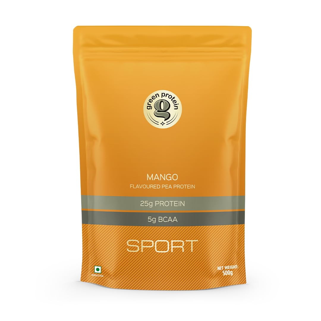 GREEN PROTEIN Sport Plant Protein Isolate Powder, 25gm Protein, 5g BCAA Per Serving, No Added Sugar | Soy Free, Dairy Free, Gluten Free, Allergen Free, Chocolate Flavor, 500g — Amazon image 13
