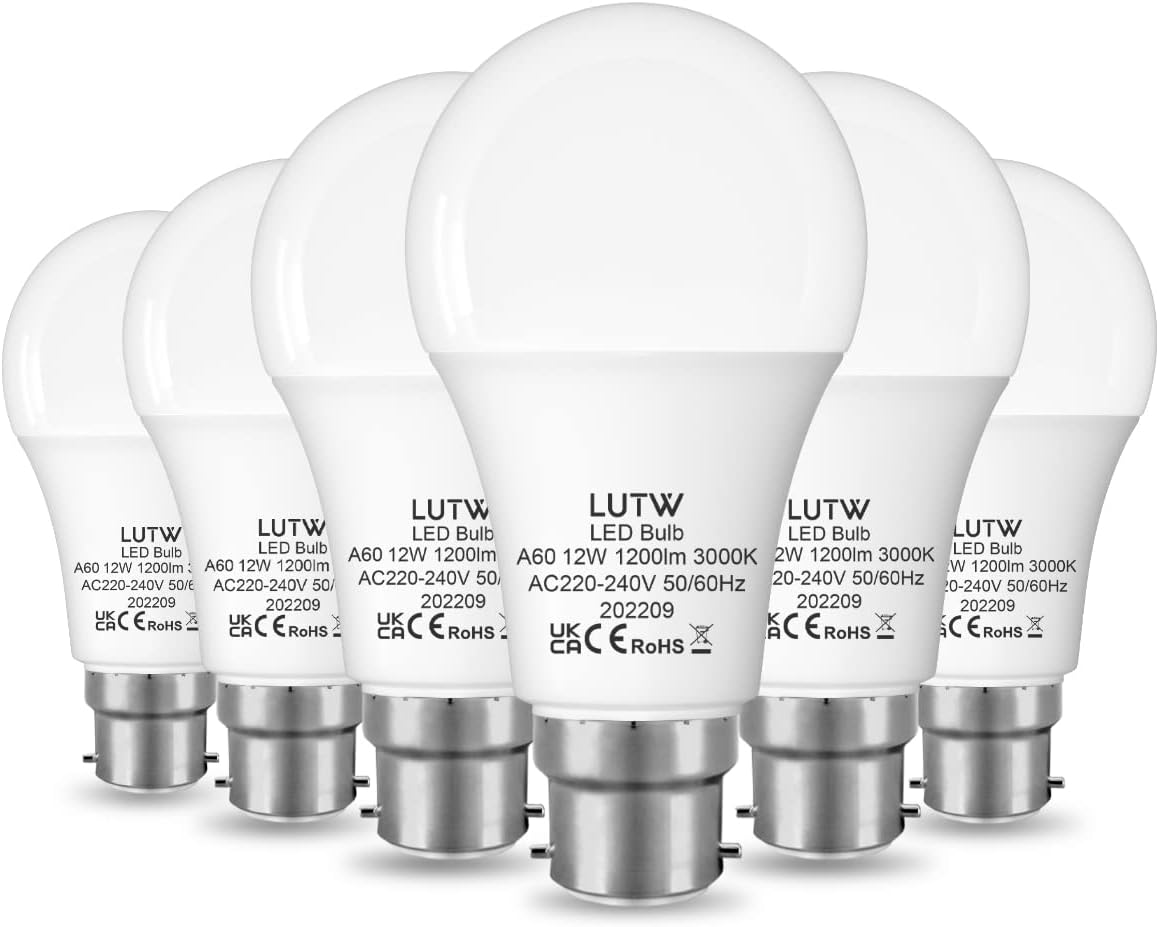 YBTOP Light Bulbs, B22 12W LED Bulbs,100W Equivalent, 6000K