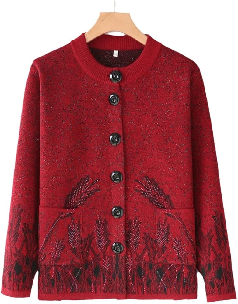 Amazon.com: BANLUX Womens Cardigan Sweater - Middle-Aged Women