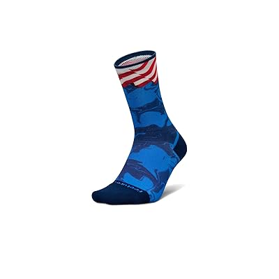Feetures Elite Light Cushion Mini Crew Crew Cut Socks Shoes Liberty Blue