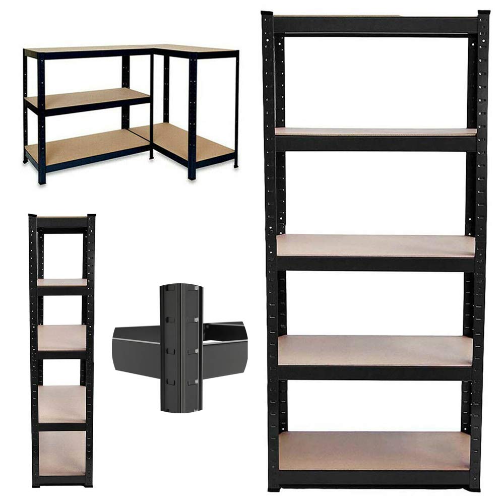 Buy 180 X 90 X 40cm 5 Tier Garage Shelving Unit, Heavy Duty Metal
