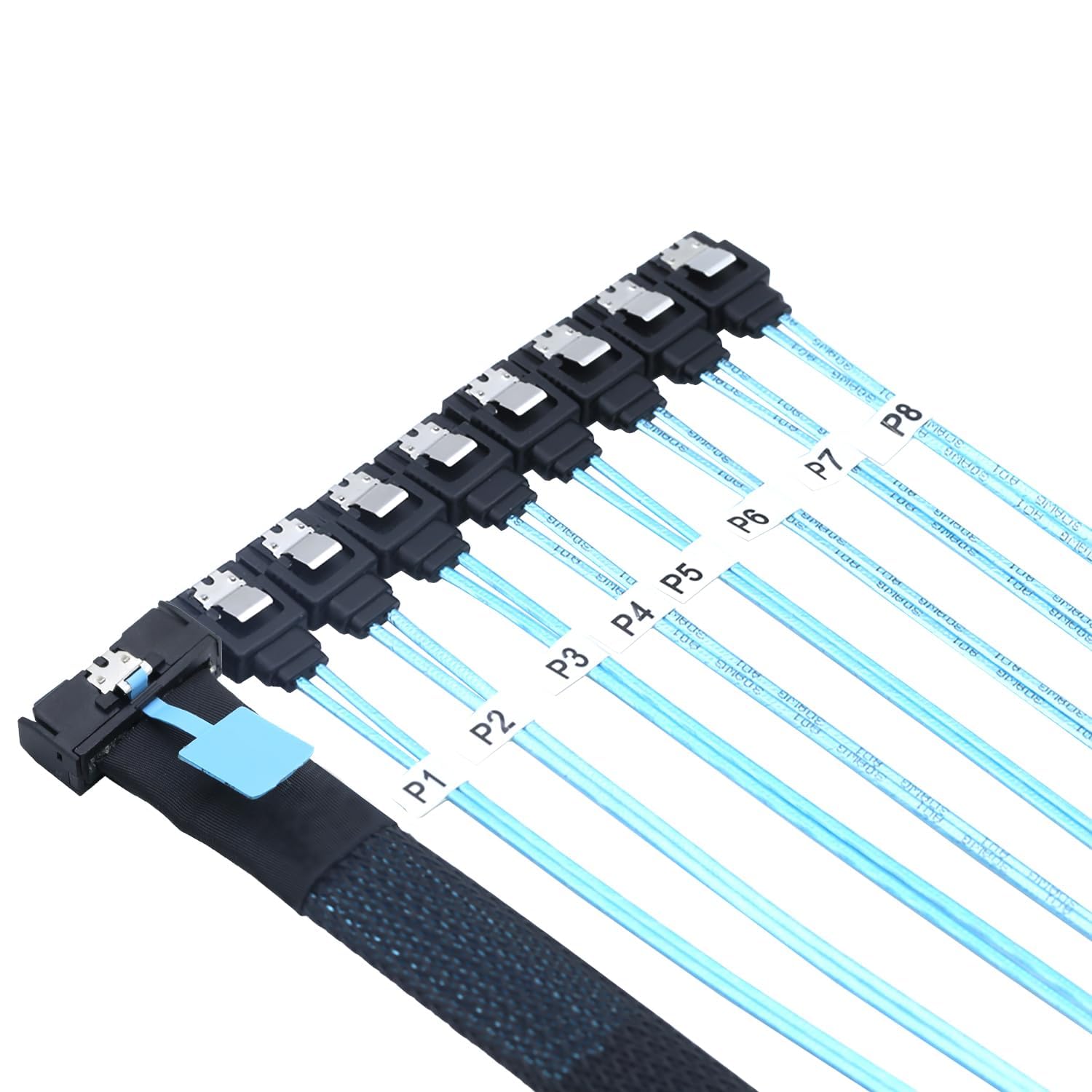 MCIO 74P 8X 8I SAS SFF-8654 8i PCI-E Ultraport Slimline 5.0 a 8X SATA 7P Hembra Cable (0.8m)