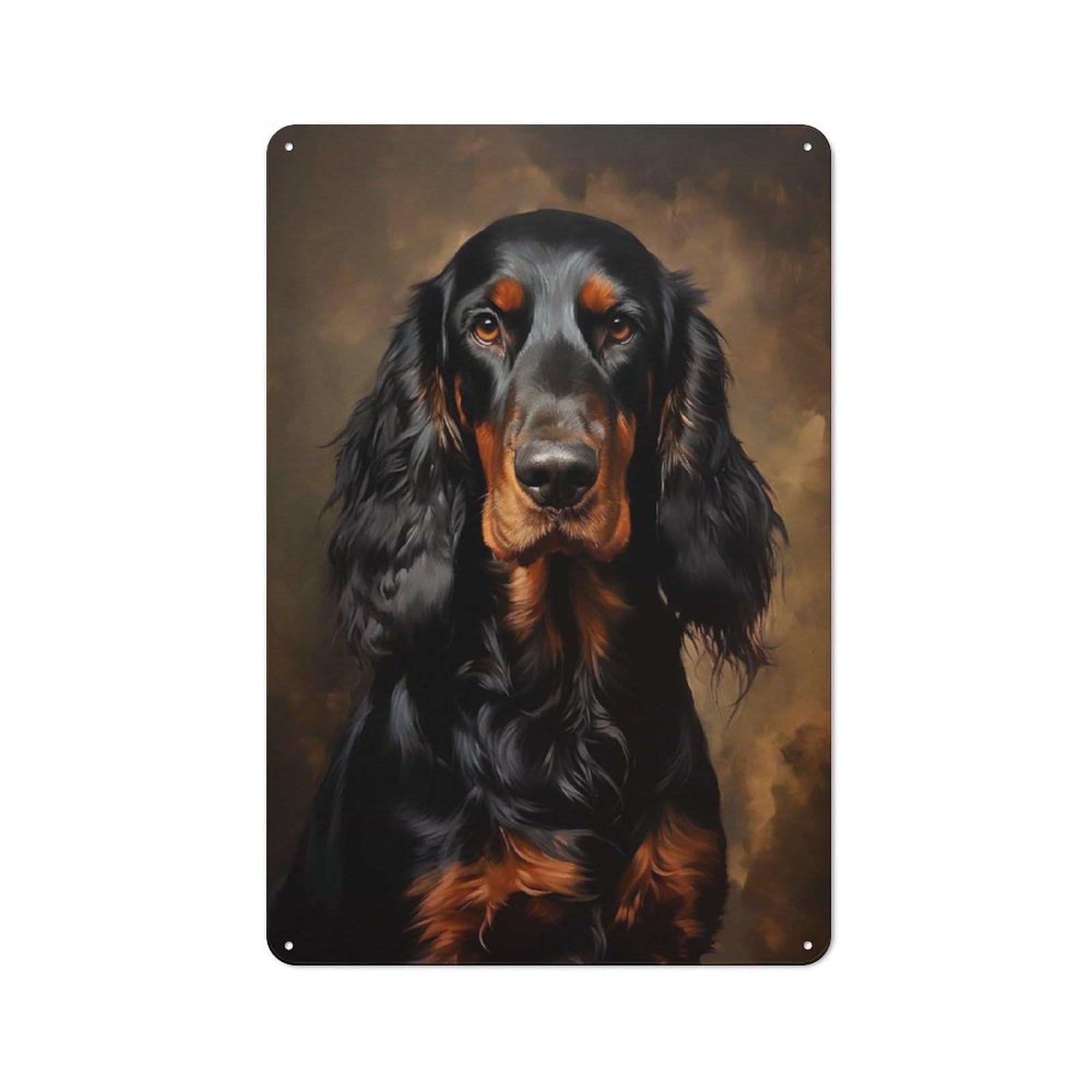 Junmoney Style-14 Gordon Setter Dog Retro Tin Wall Plaque 30X20cm For Guest Room Or Hallway, For Vintage Wall Decor Fans, For Themed Room Decoration