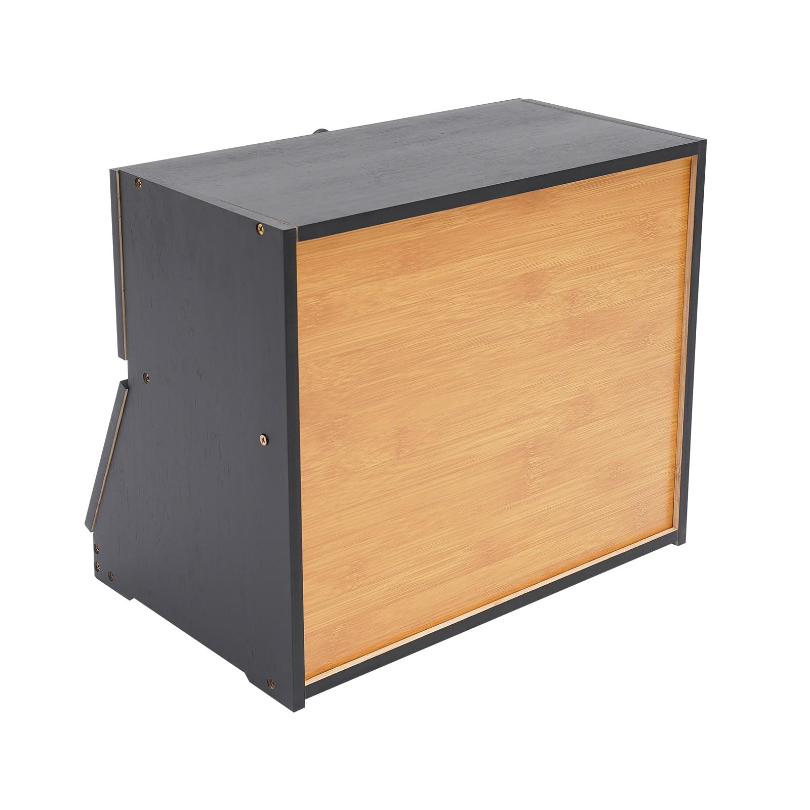 Panera de bambú, 40 x 25 x 33 cm, grande, 2 niveles, para panaderías, restaurantes, cafés