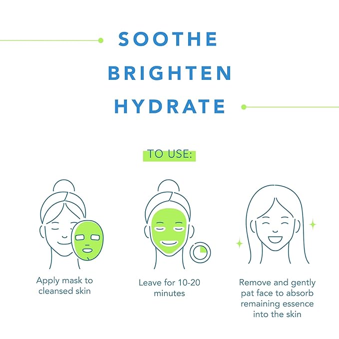 The Daily Sheet Masks are designed to fit comfortably on your face, ensuring maximum contact with the skin for optimal absorption of the serum. The soft and gentle fabric adheres well to the contours of your face, allowing the ingredients to penetrate deeply into your skin.