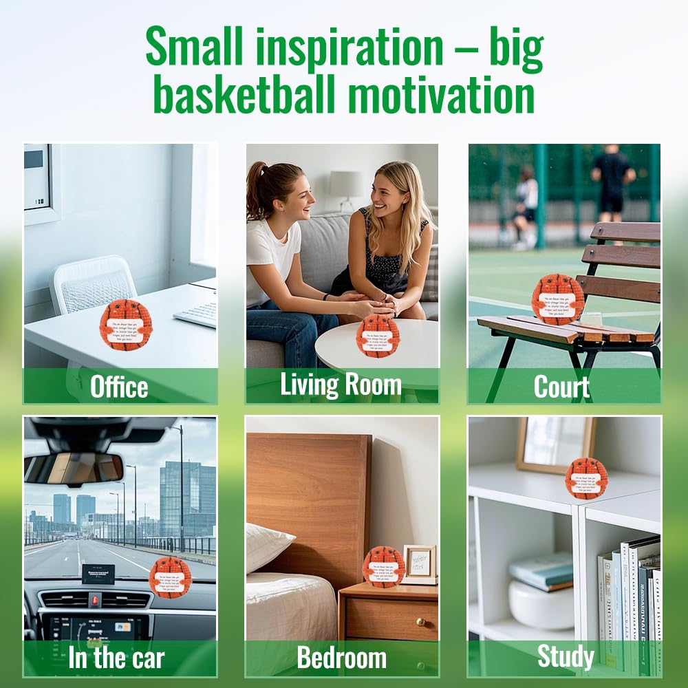 MLZTINGR Creative Basketball Crochet Joke Gift, 7 x 6 x 7 cm - Image 4