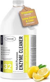 GELEAN Probiotic Enzyme Citrus Cleaner 64oz - Pet Stain Odor Remover for Drains, Floors, Bathrooms, Trash Cans - Made in USA