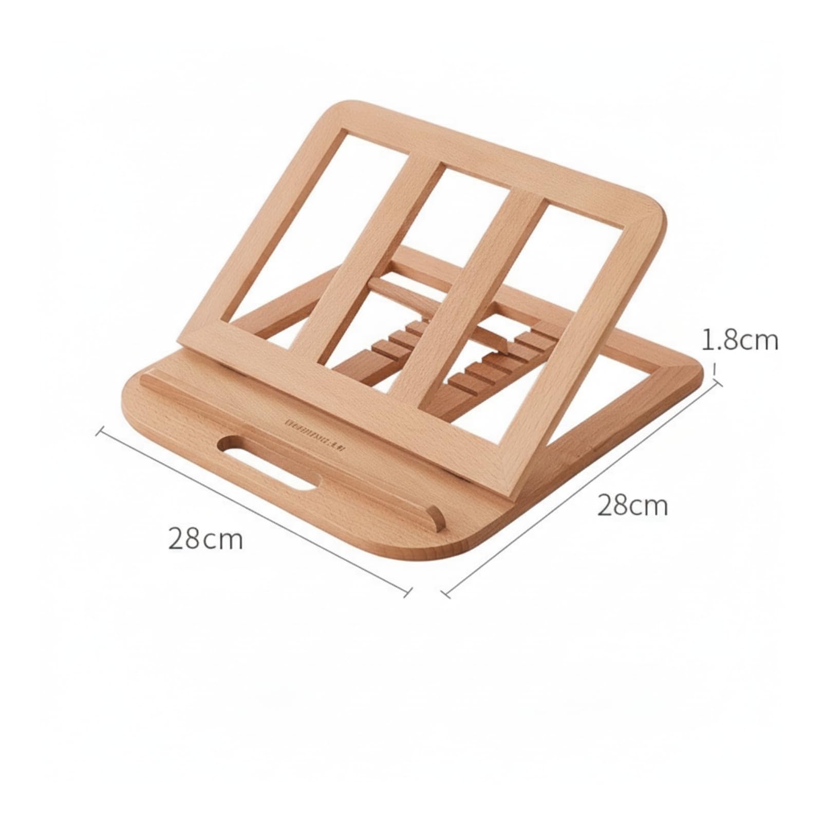 Supporto Tablet Portatile Supporto Portatile Tablet Laptop Inclinabile a 6 Livelli con Struttura Triangolare E Telaio Aperto in Faggio Adatto per, Beech