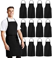 Avalon Kitchen Unisex Chef Aprons for Men & Women - 100% Polyester with Extra Long Ties, Machine Washable Cooking Apron