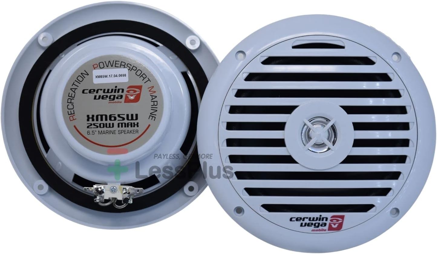 Cerwin Vega XM65W 6.5" 120W 2-Way Coaxial Speakers Marine Grade White (Pair)