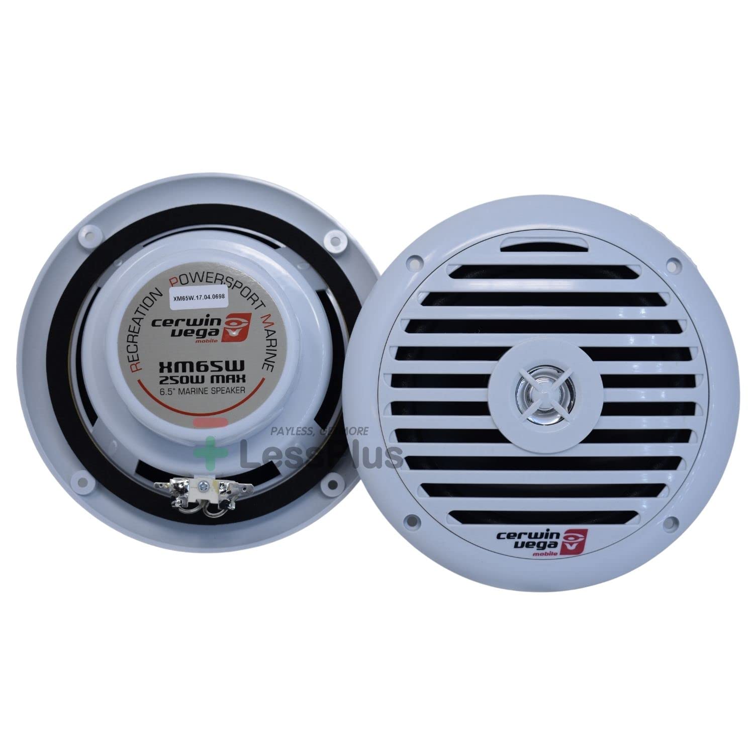 Cerwin Vega XM65W 6.5" 120W 2-Way Coaxial Speakers Marine Grade White (Pair)
