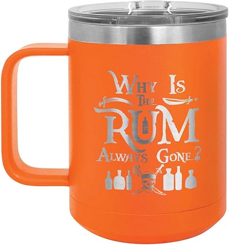 Miniatura 6 de WHY IS THE RUM SIEMPRE GONE Taza de café púrpura de 15 oz con tapa deslizante  Taza de café de viaje aislada  Ideas de regalos de cumpleaños o