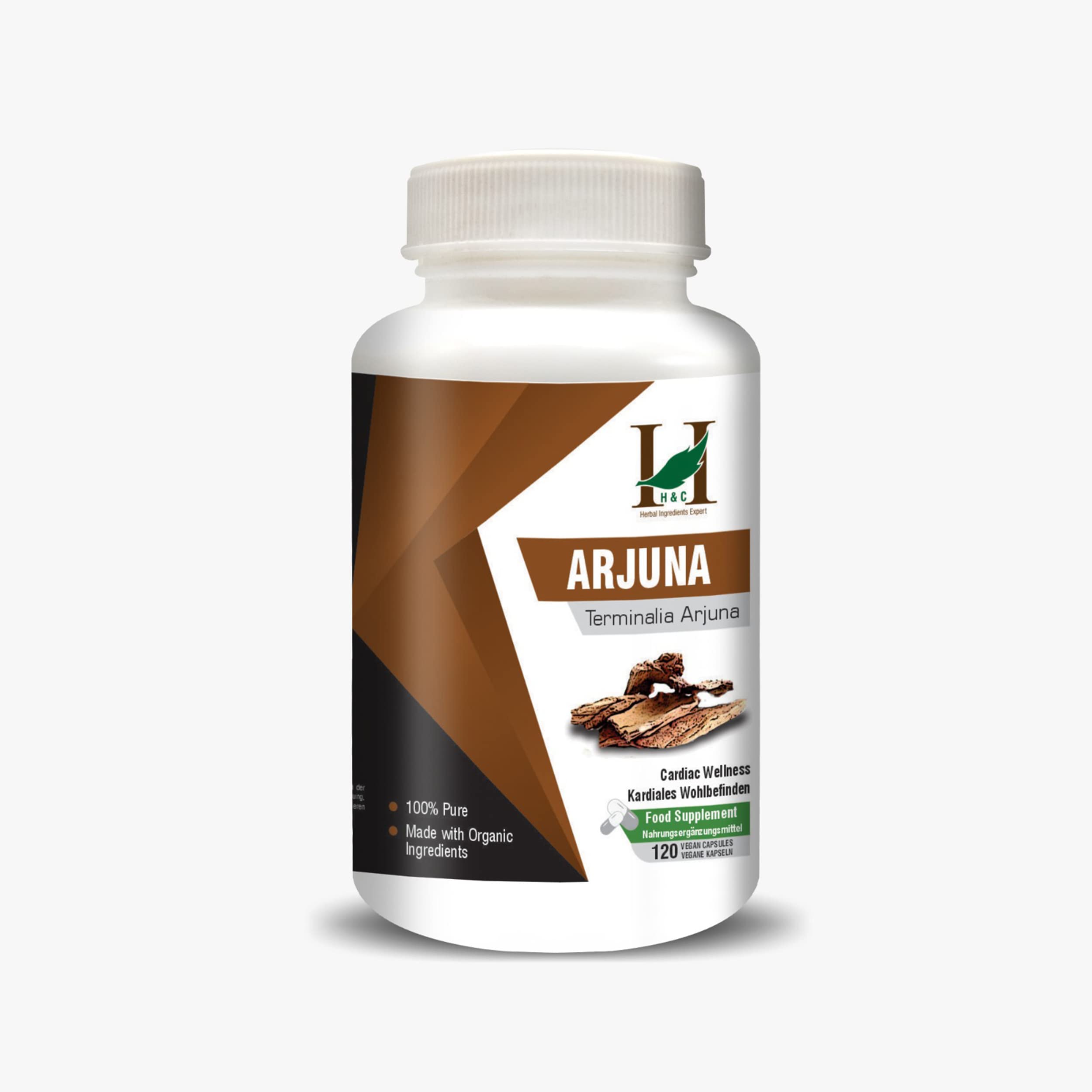 H&C Arjuna Kapseln (Terminalia arjuna) – 450 mg, 120 Stück | für gesundes Herz