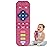 Fu Store Silicone Teething Toys for Infant Toddlers, Remote Control Shape Teethers for Babies Chew Toys, Relief Soothe Babies Gums Set, BPA Free Freezable Dishwasher and Refrigerator Safe (Rose Pink)