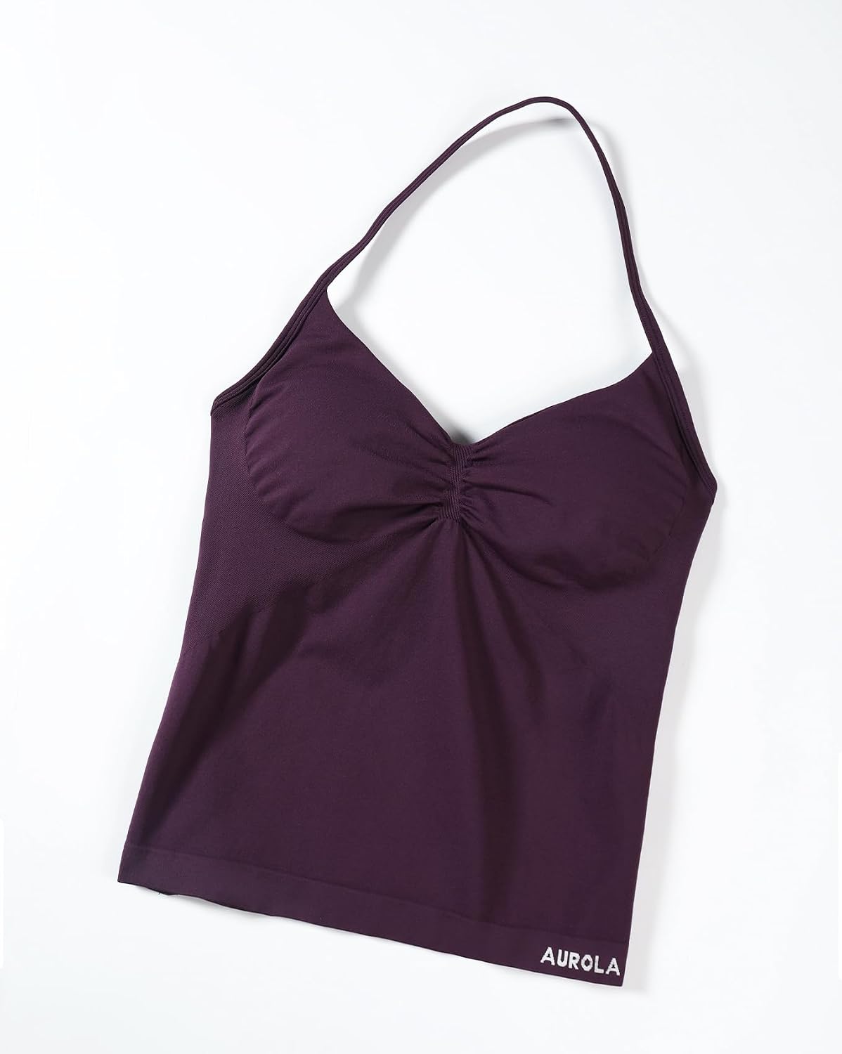 AUROLA Influence Longline Strappy Workout Halter Tops for Women,Removable Cups Padded Bras Impact Gym Yoga Sleeveless Top