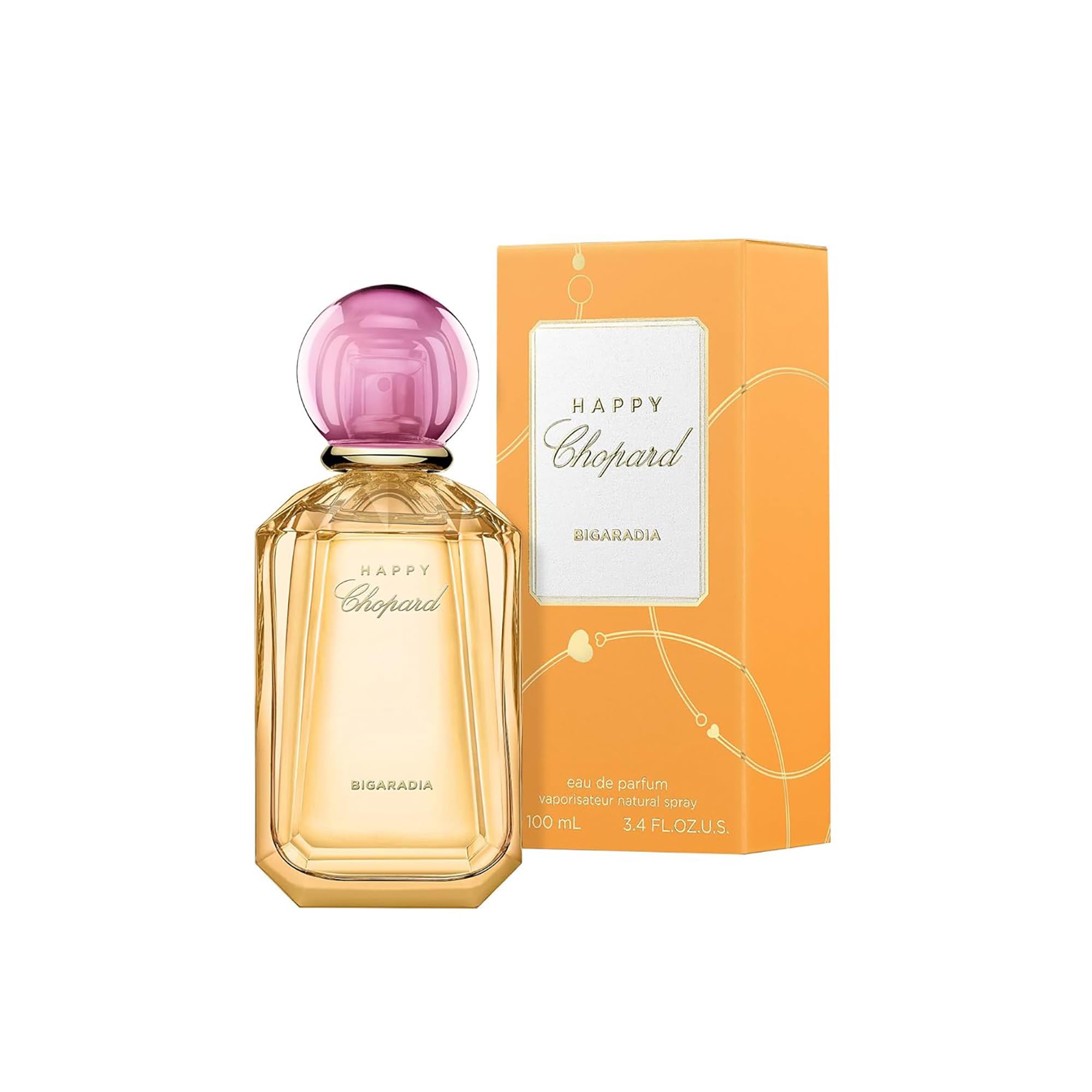 Chopard Eau De Parfum Happy Bigara, Fragranza Femminile Dalle Note Fruttate, Ambrate e Legnose Nata Dalla Combinazione di Ingredienti Freschi e Naturali, Miele, 100 ml