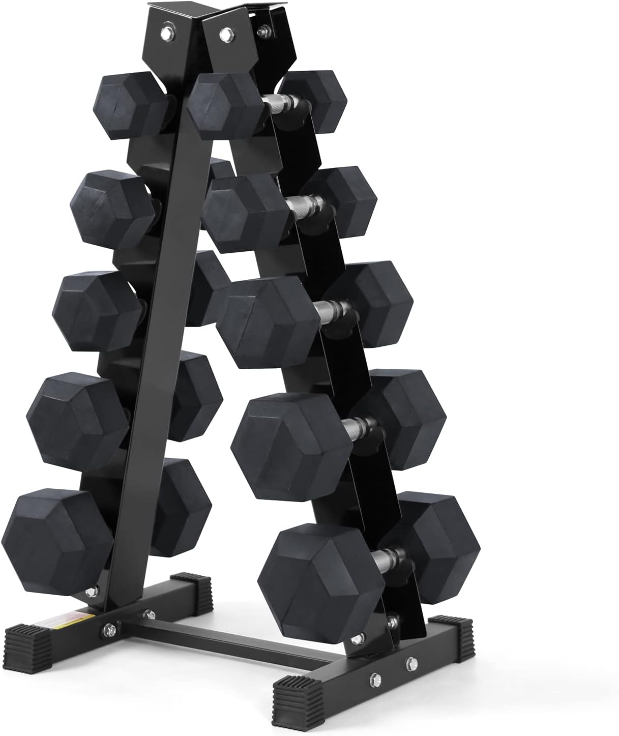 RITFIT 300/350/450/200/210 LB Rubber Hex Dumbbells Set with Optional Dumbbell Rack, Multi Weight Set to Choose, Ideal for Home Gym and Fitness