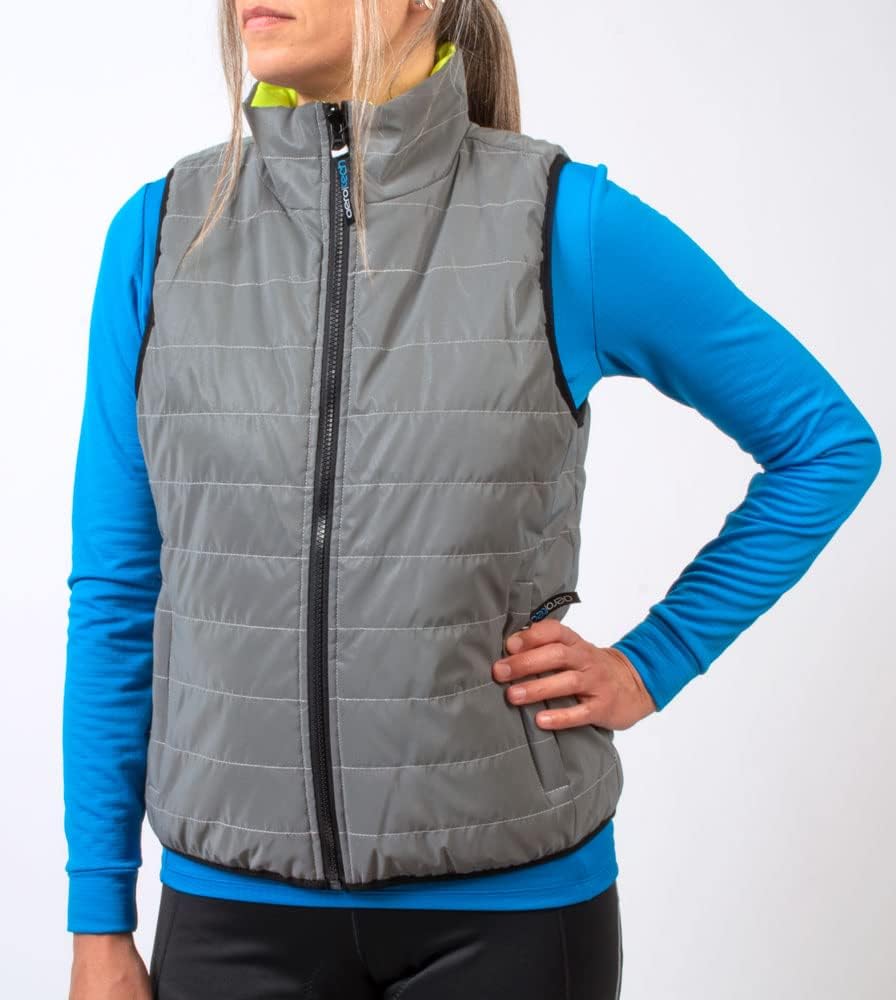AERO|TECH|DESIGNS | Women's Sierra Vest | Reversible Hi-Viz Reflective and Safety Yellow