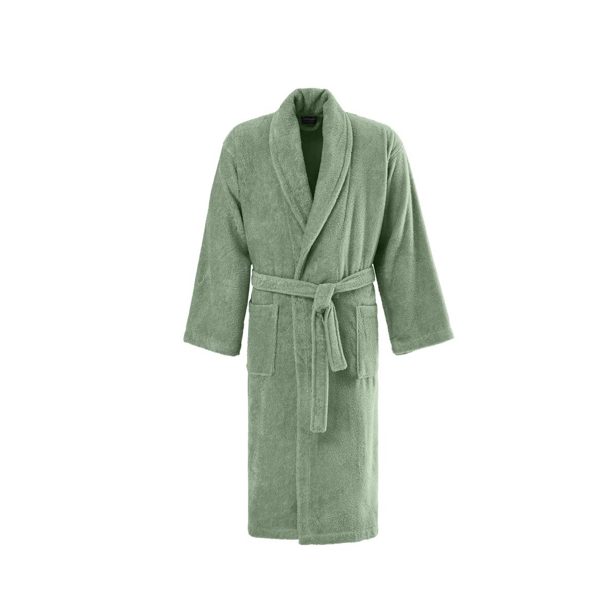 Sensei Maison - Peignoir col châle en Coton Biologique 420 g/m² Bio ORGANIKA - 3 - L - Sauge
